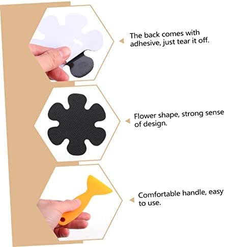 Unomor 20Pcs Flower Shaped Non-Slip Bathtub Stickers