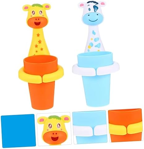 IMIKEYA Cartoon Animal Toothbrush Holder Set