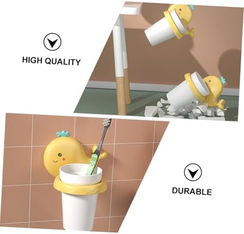 GLEAVI Cartoon Whale Toothbrush Holder Wall Mount