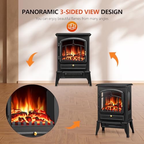 RWFLAME Electric Fireplace with Thermostat Control 1