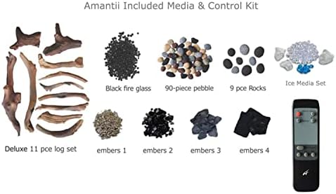 Amantii 60-Inch True View Slim Electric Fireplace with WiFi