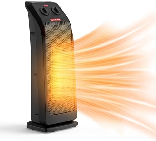 ECOWELL 18 Tower Heater with 3 Modes and Thermostat