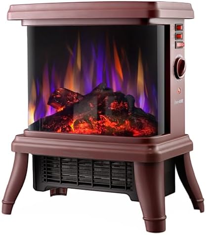 SheerAIRE 18 Electric Fireplace with Flame Effect and 3-Speed Heating