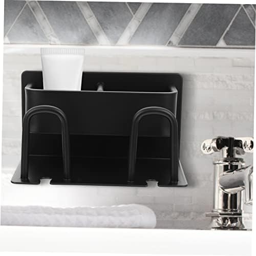 SOLUSTRE Wall Mounted Toothbrush Holder with Cover and Double Cup Holder