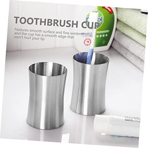 Cabilock Reusable Toothbrush Holder Stainless Steel Cup