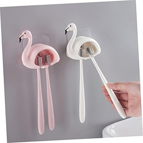 Flamingo Toothbrush Holder Wall Mount Storage Rack