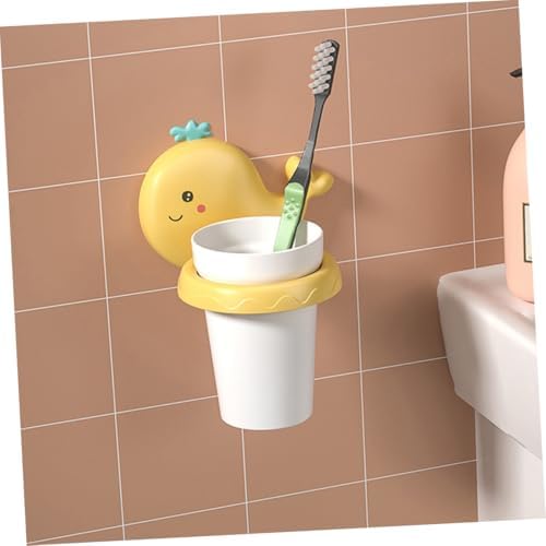 PRETYZOOM Cartoon Wall Toothbrush Holder - No Drilling Required