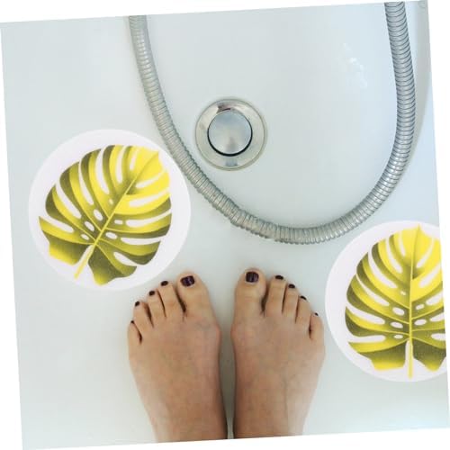 HOLIDYOYO 1Set Leaf Shape Non-Slip Bathtub Stickers
