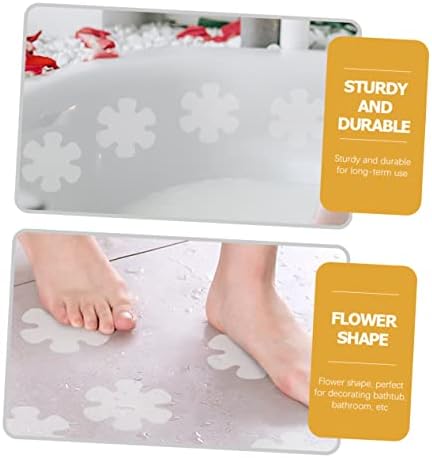 SWOOMEY 12pcs Flower Non-Slip Stickers for Safe Walking in Bathrooms