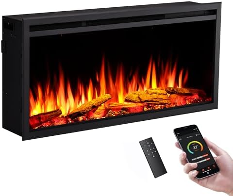Legend Flame 40 W Electric Fireplace Insert with Smart Controls