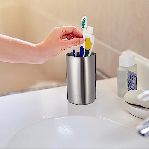 DOITOOL Toothbrush Holder - 1Pc Stainless Steel Water Cup