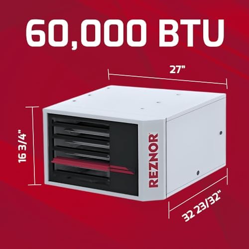 Reznor 60000 BTU Natural Gas Heater Indoor Use