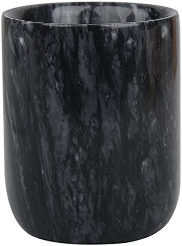 Handmade Marble Toothbrush Holder Black