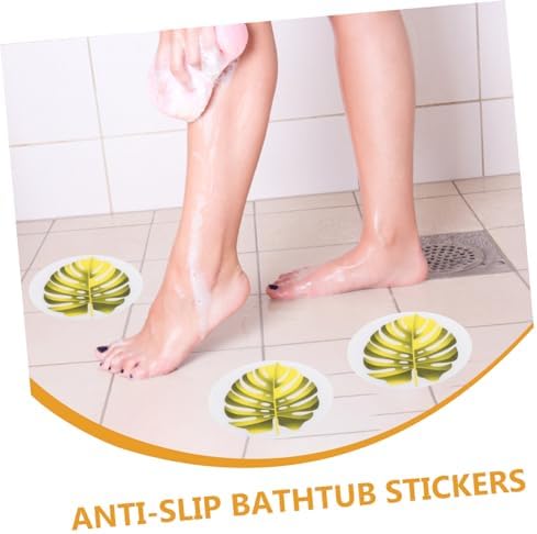 FOYTOKI Leaf Design Bathtub Skid Decals Set