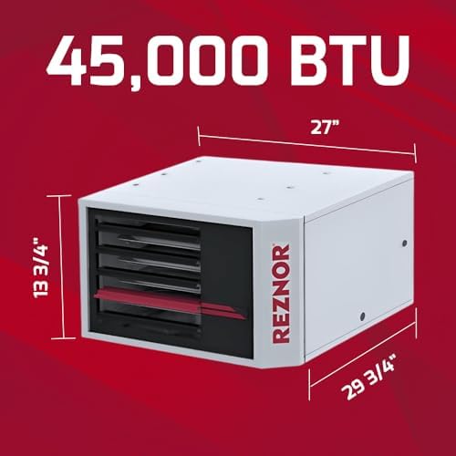 Reznor 45000 BTU Propane Garage Heater with B-Vent Kit