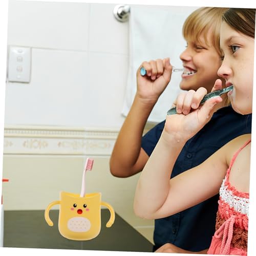 Unbreakable Kids Tooth Brush Cup with Cartoon Holder