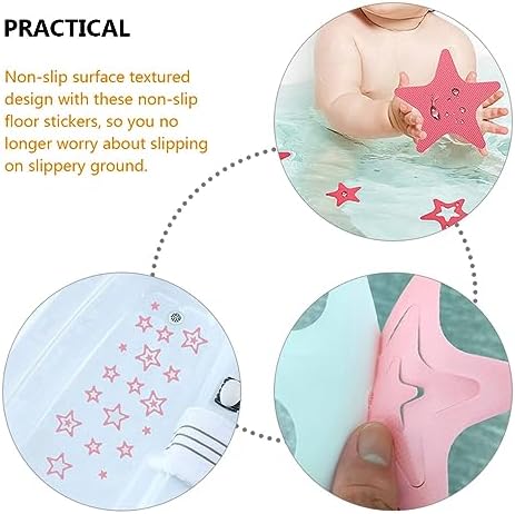 Luxshiny 12Pcs Star Shape Non-Slip Bathroom Stickers 1