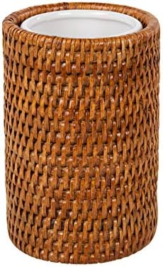 Kouboo La Jolla Rattan Toothbrush Holder Honey-Brown