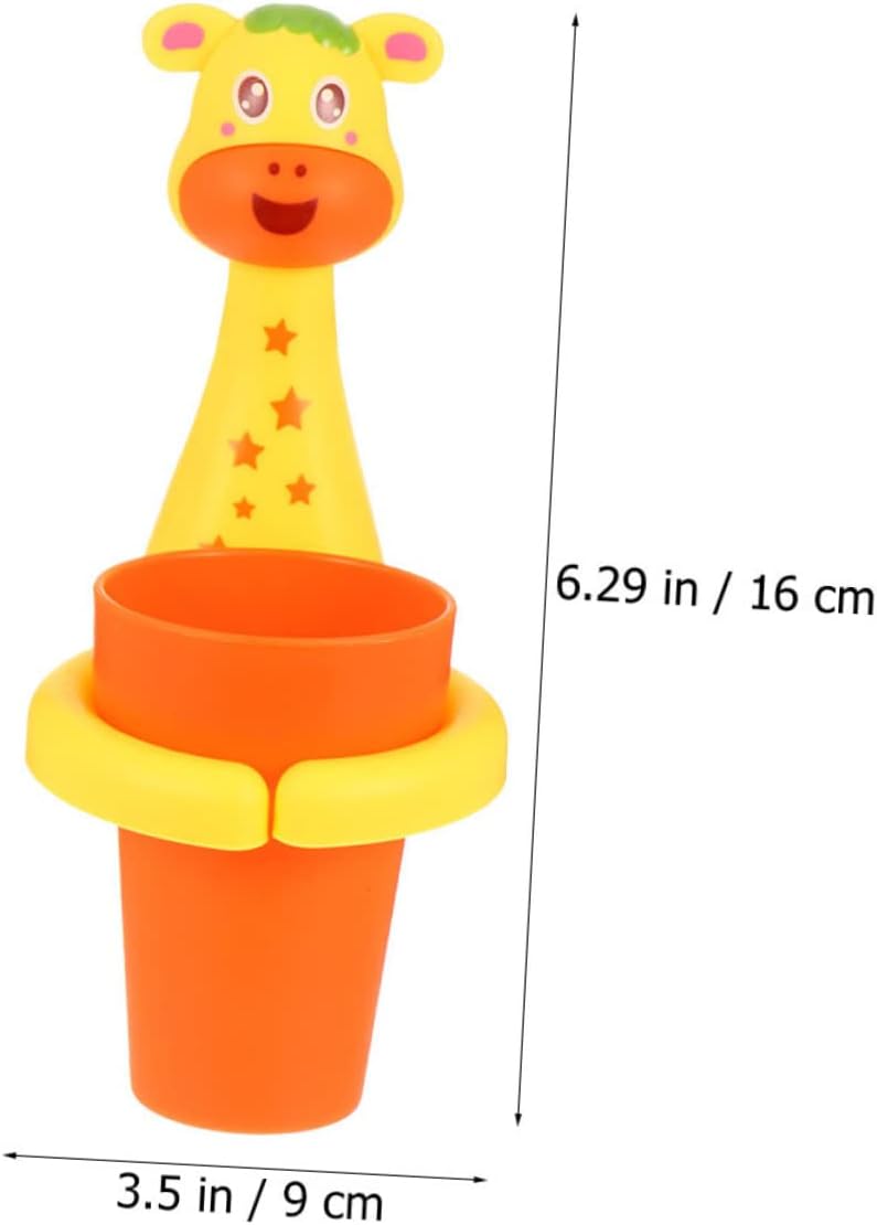 2 Sets Cartoon Animal Toothbrush Holder for Bathroom