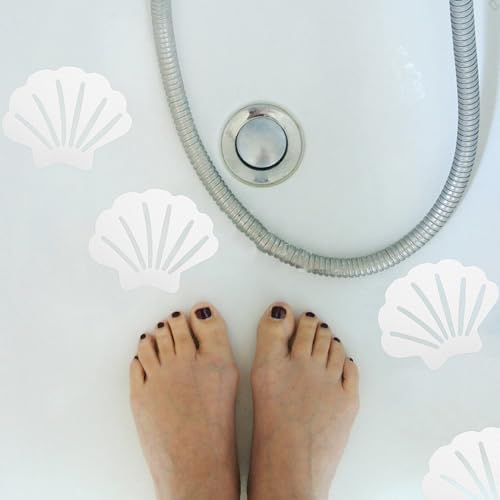 Alipis 12pcs Shell Shaped Non-Slip Bath Stickers