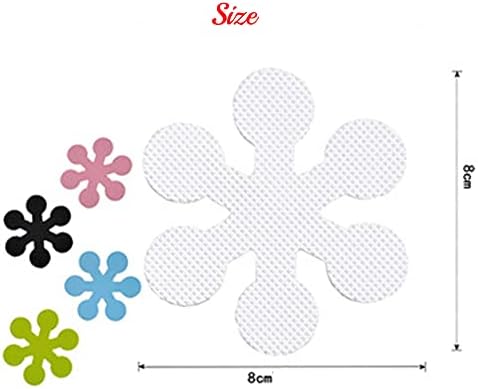 Flower Shape Luminous Non-Slip Bathroom Stickers 12 Pcs