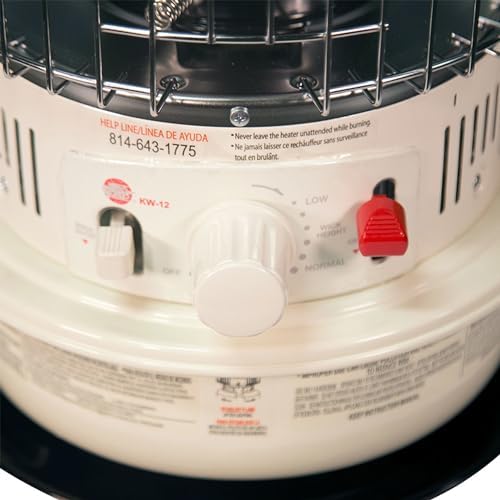 Kero World Kerosene Heater with Chimney Compact and Portable White