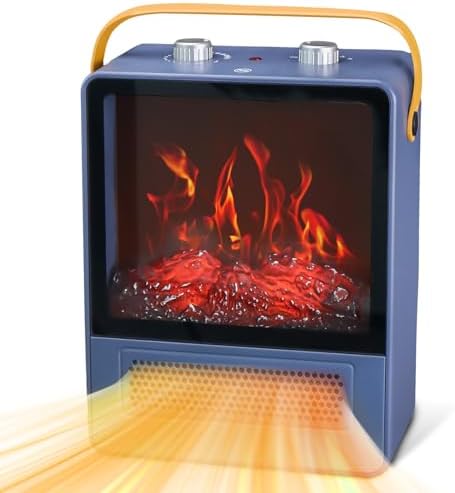 TEMPWARE Electric Fireplace Heater with 3D Flame Effect