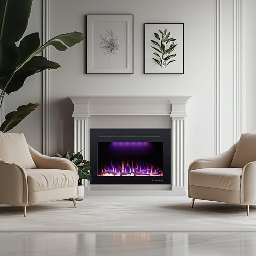 PRISMASTER 2959 Electric Fireplace Insert with Adjustable Flames 1