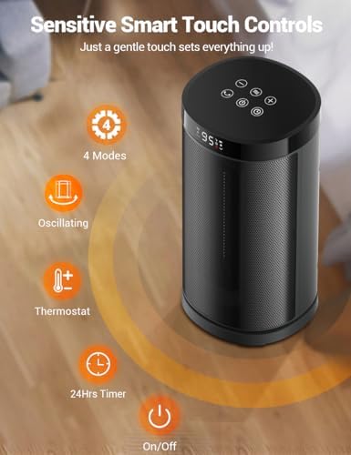 Sunnote Space Heater 1500W Fast Heating with Remote Control