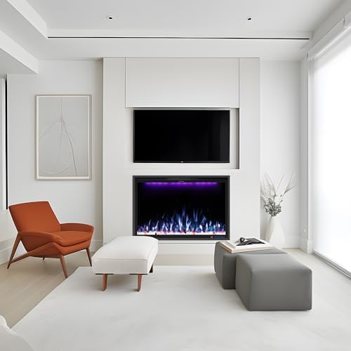 Benrocks 40 Smart Electric Fireplace Insert - Black
