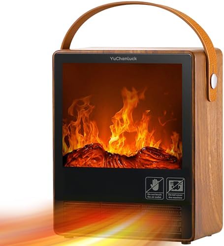 YUCHANLUCK Portable Electric Fireplace Heater 1500W