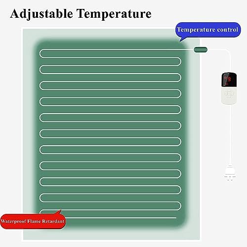 Electric Heated Floor Mat with Timer and Temperature Control