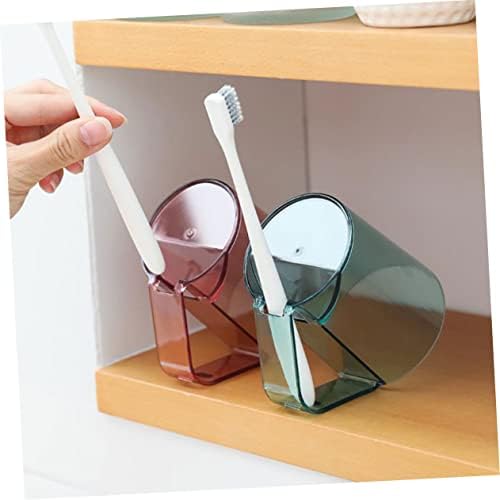Zerodeko 2Pcs Reusable Toothbrush Cup with Non-Slip Handle
