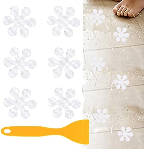 Flower Shape Luminous Non-Slip Bathroom Stickers 12 Pcs