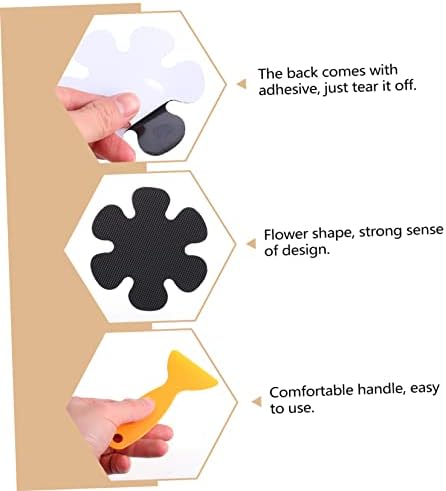 Yardenfun 20Pcs Flower Shaped Non-Slip Bathroom Stickers