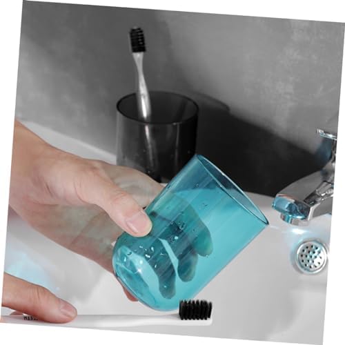 Luxshiny 2pcs Transparent Toothbrush Cups for Adults and Kids