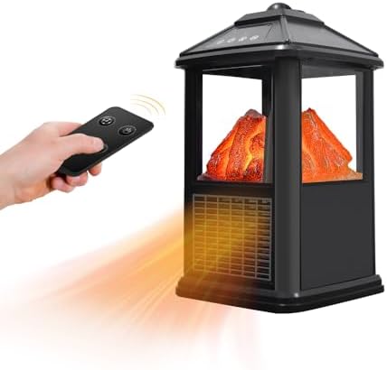 TOONLUPAL Mini Electric Fireplace with Remote Control