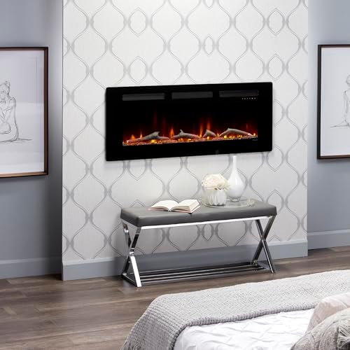 Dimplex Sierra 48 Electric Fireplace Heater - 1400W Wall Mounted Black