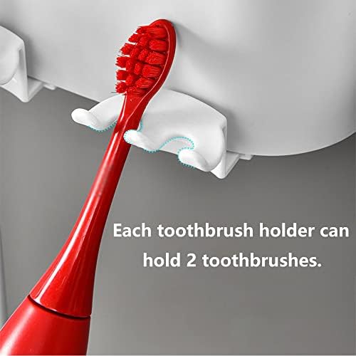 Tooloflife Toothbrush Holder 3 Cups Wall Mounted