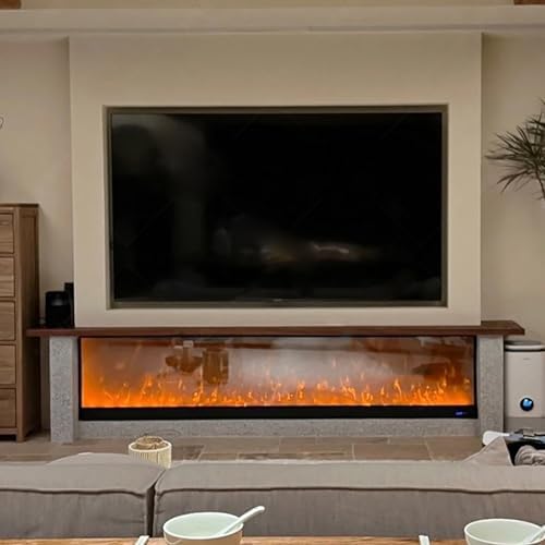 ZXDRYBHD Electric Fireplace Heater with Realistic Fire 80cm