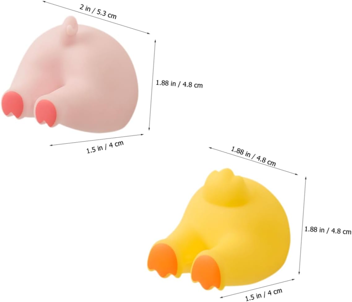 LIFKOME Animal Tail Wall Hooks 2pcs Toothbrush Holders Self-Adhesive