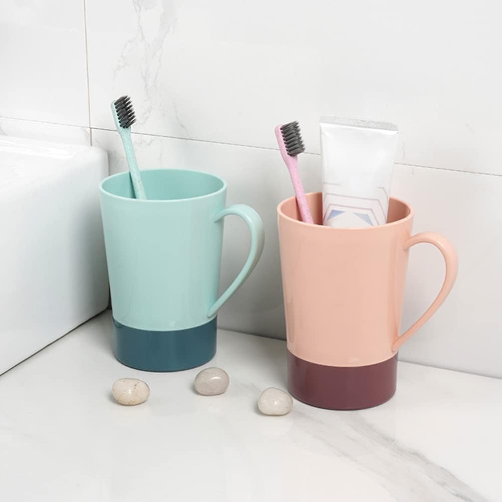 Veemoon 4Pcs Multicolor Unbreakable Toothbrush Cups