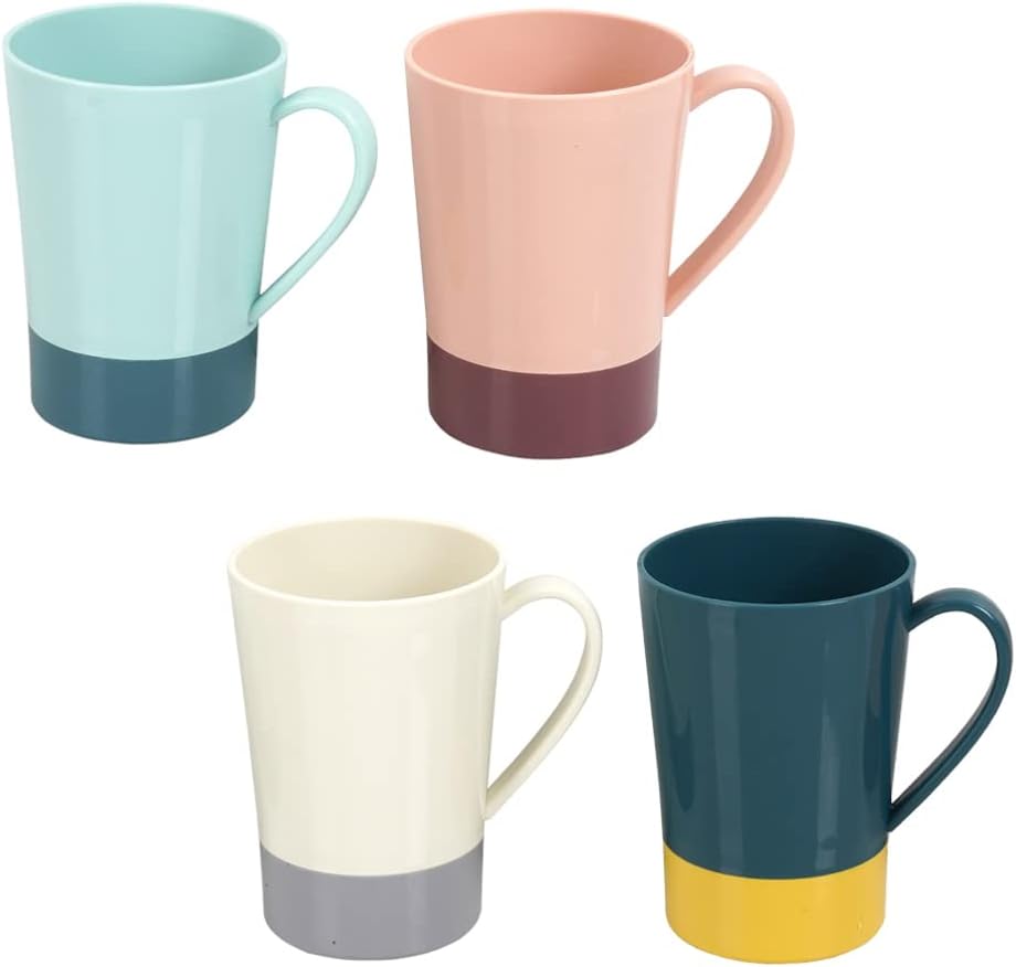 Veemoon 4Pcs Multicolor Unbreakable Toothbrush Cups