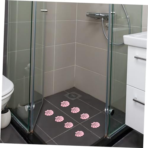VOSAREA 12Pcs Shell Design Non-Slip Tub Stickers