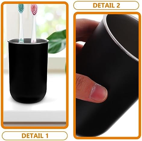 Happyyami 2Pcs Toothbrush Cup Dual Rinsing Holder
