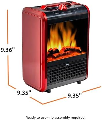 EZ-HEAT 1200W Mini Fireplace Heater with 3D Flame