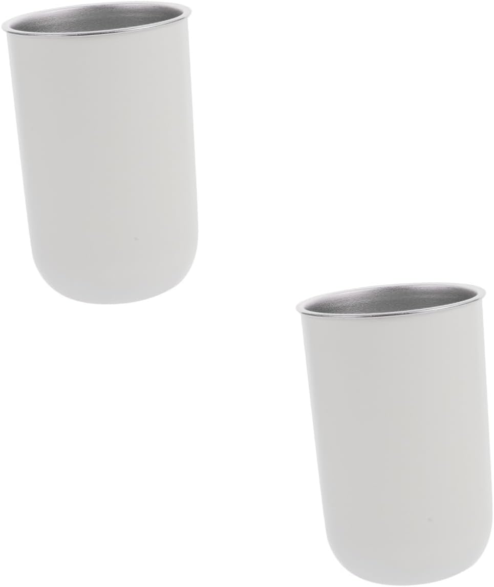 2pcs Reusable Stainless Steel Toothbrush Holder for Bathroom and Travel