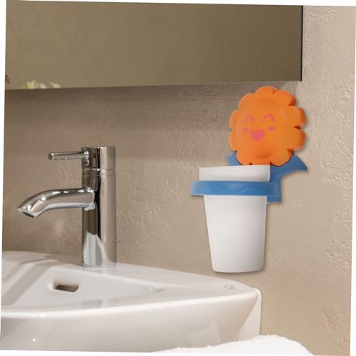 LIFKOME Cartoon Toothbrush Cup Rack Wall-Mounted Organizer 1