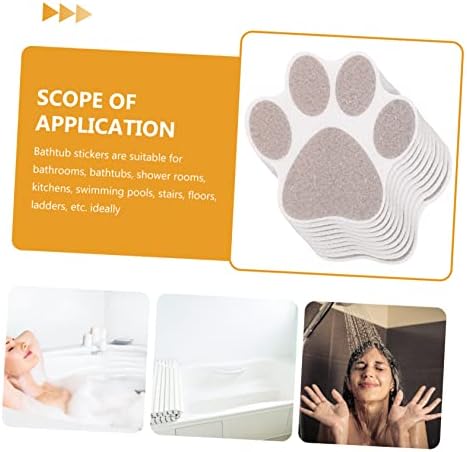 ABOOFAN 10Pcs Non-Slip Dog Paw Bathtub Stickers
