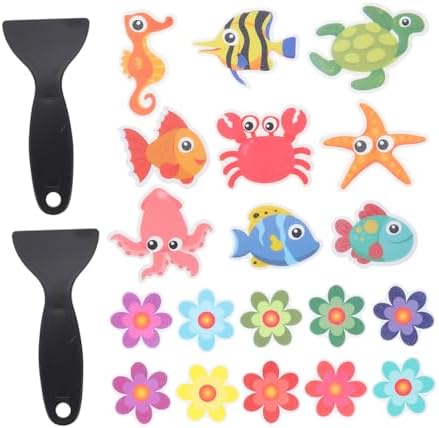 Yardenfun 1Set Life Slip Bathtub Stickers with Scrapers
